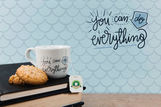 Free You Can Do Everything Quote With Cup Of Tea Psd