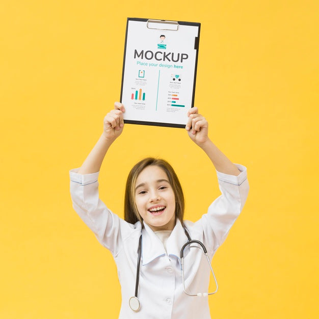 Free Young Kid Dressed Up As A Doctor Psd