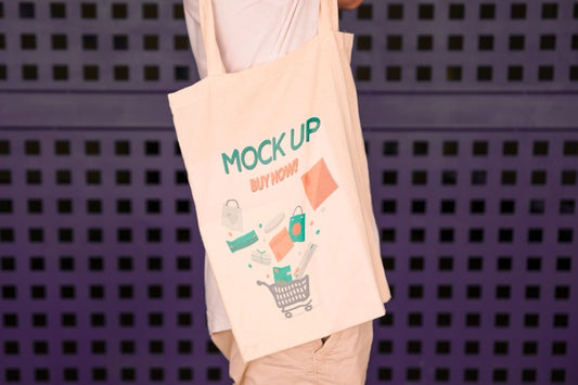 Free Young Man With Bag Mockup Psd